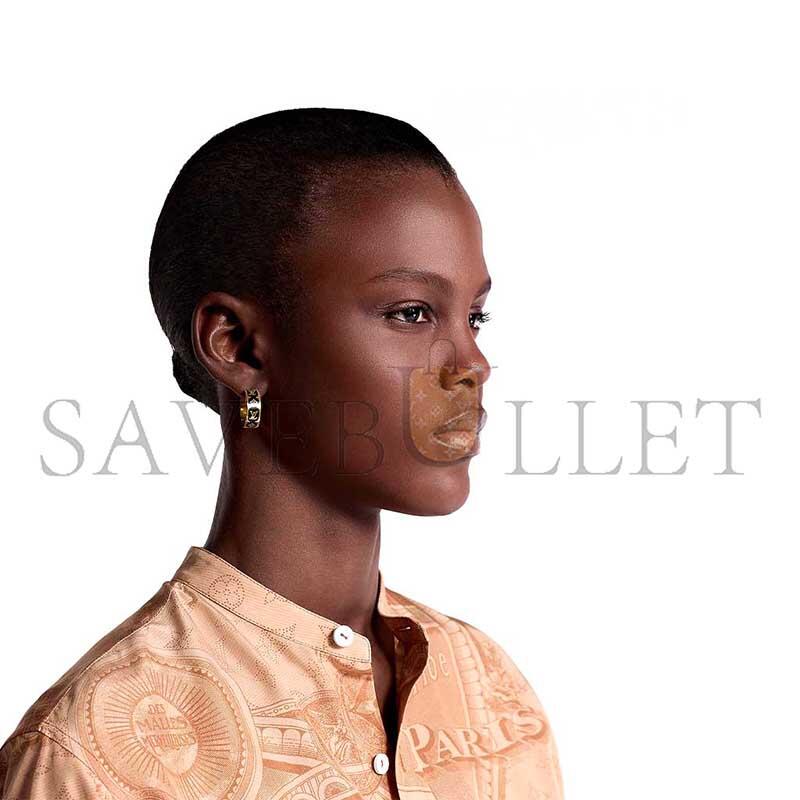 LOUIS VUITTON NANOGRAM ENAMEL EARRINGS M01833